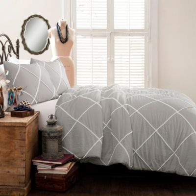 Lush Décor Diamond Pom Pom 3-Piece Full 