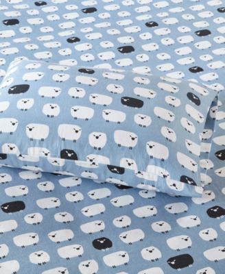 Printed Cotton Flannel 4-Pc. Sheet Set, King