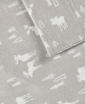 Printed Cotton Flannel 4-Pc. Sheet Set, King