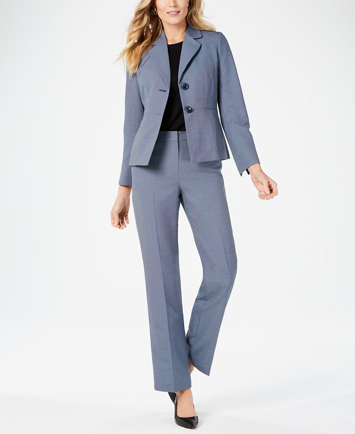 Le Suit Two-Button Pantsuit - Macy's