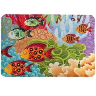 Laural Home Fish In The Hood Memory Foam Rug - Macy's