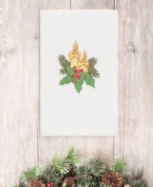 Closeout! Linum Home Christmas Candles 100% Turkish Cotton Hand Towel Bedding