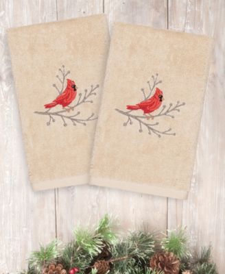 Christmas Cardinal 100% Turkish Cotton Hand Towels