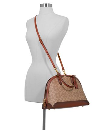 Coach coated canvas signature quinn satchel new arrivals