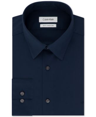 Calvin Klein Men's Slim-Fit Stretch Flex Collar Solid Logo Dress Shirt ...