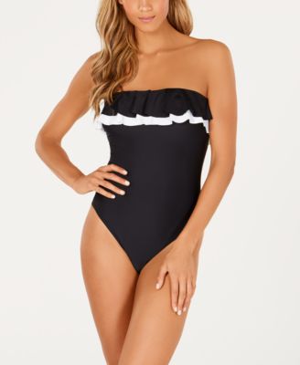 ruffle bandeau one piece swimsuit