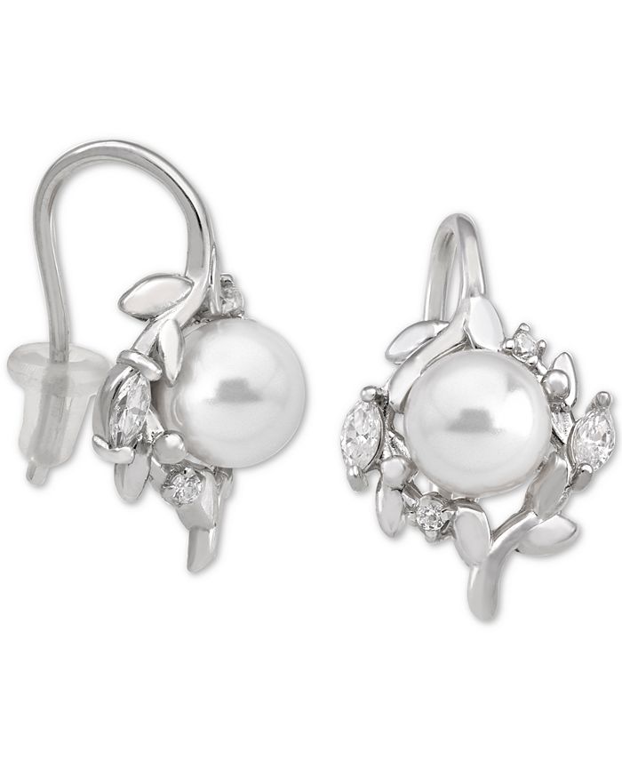 Majorica Sterling Silver Cubic Zirconia Imitation Pearl Drop