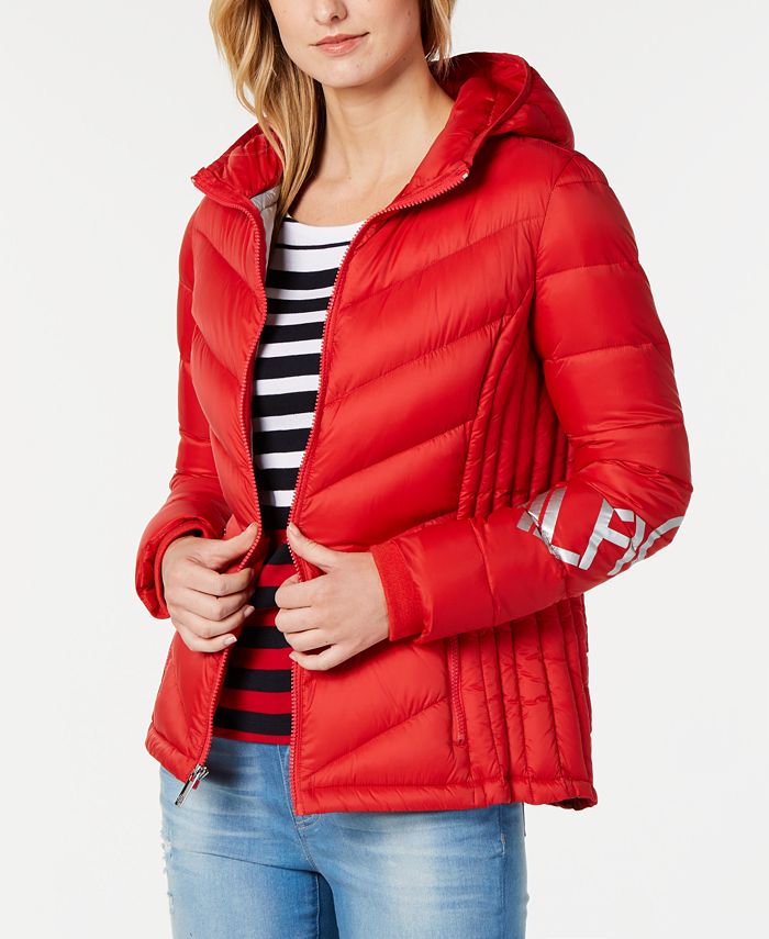 Tommy Hilfiger Logo-Sleeve Puffer Jacket, Created for Macy's - Macy's