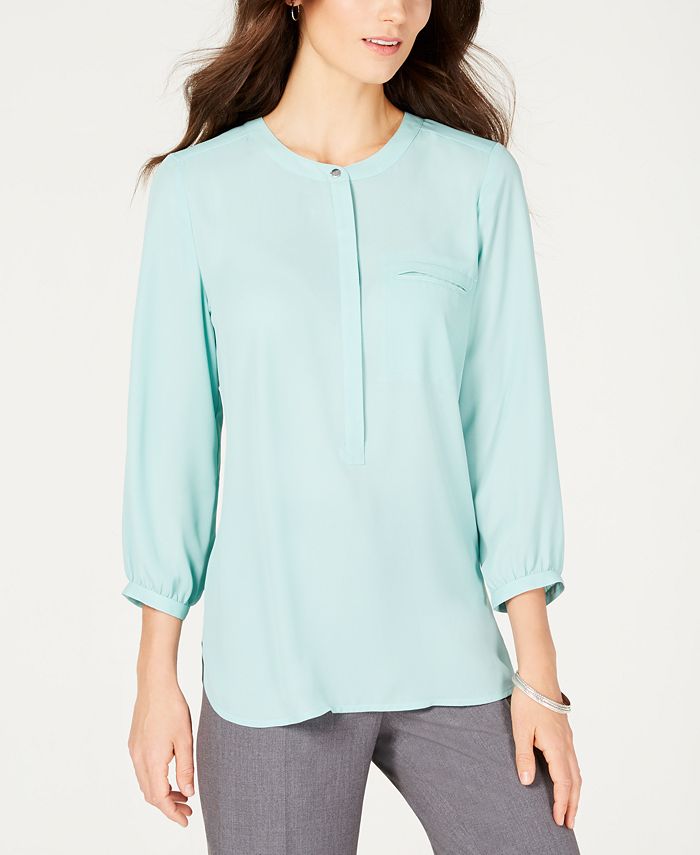 JM Collection Pleated-Back Blouse, Created for Macy's - Macy's