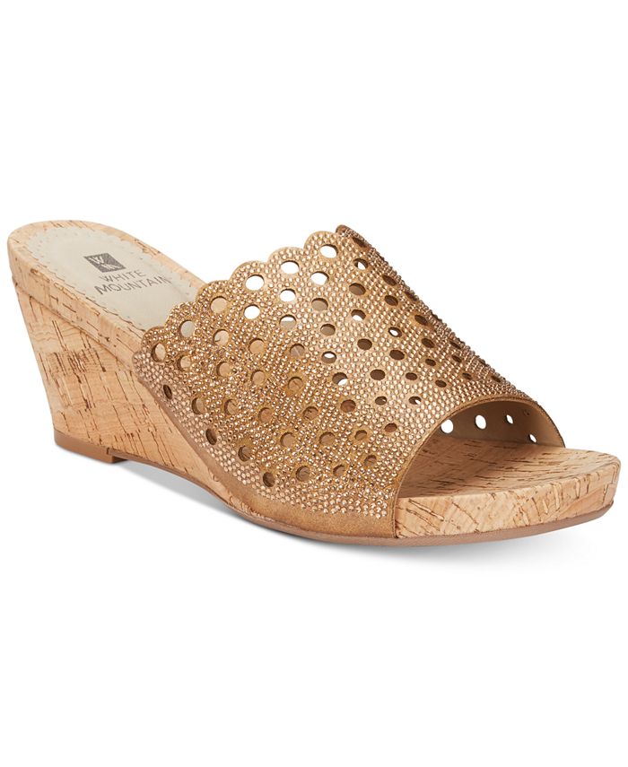white mountain embellished sandals