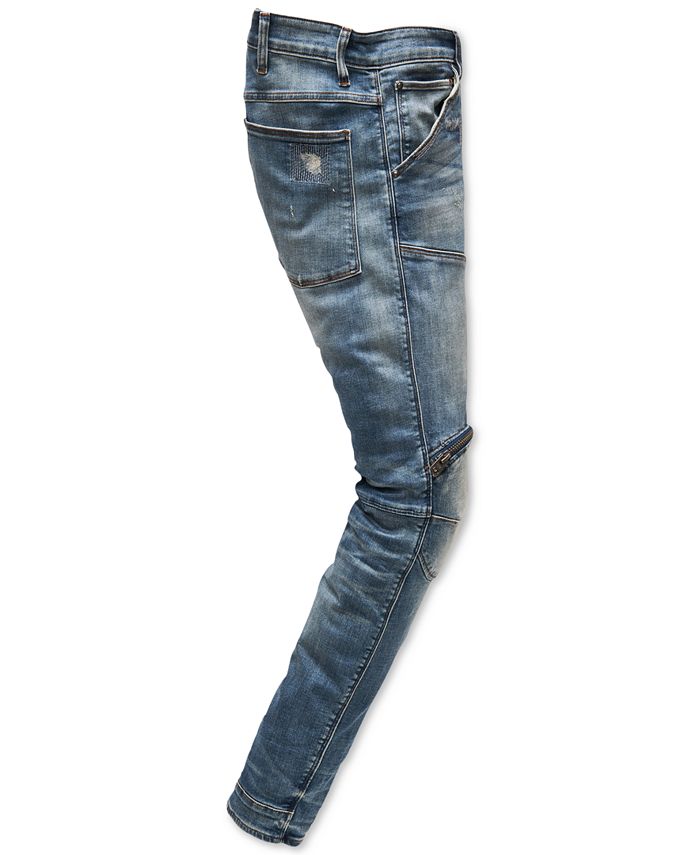G-Star Raw Mens Zip-Knee Skinny Fit Moto Jeans, Created for Macy's - Macy's