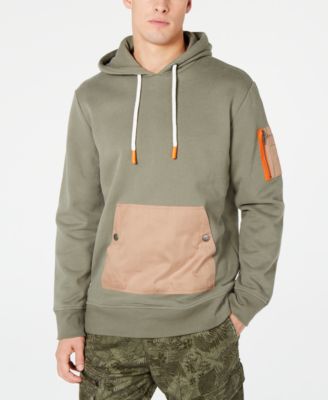 American Rag - Men's Woven Pocket Hoodie