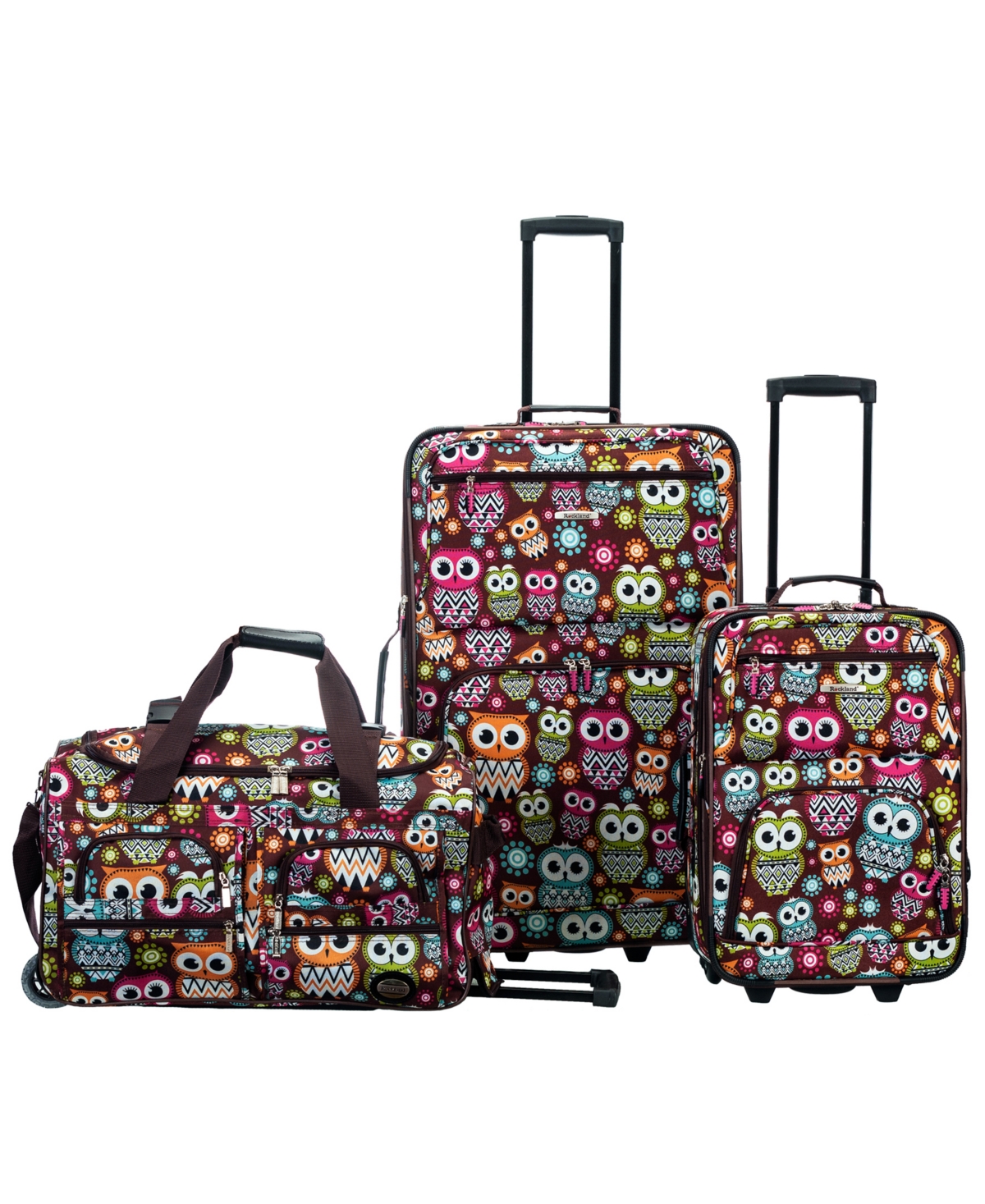 3-Pc. Softside Luggage Set - Owls