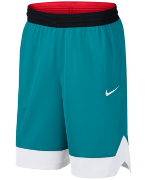 Nike Men's Dri-fit Colorblocked Basketball Shorts In Teal/blk/wht