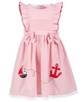 Good Lad Toddler Girls Nautical Seersucker Dress - Macy's