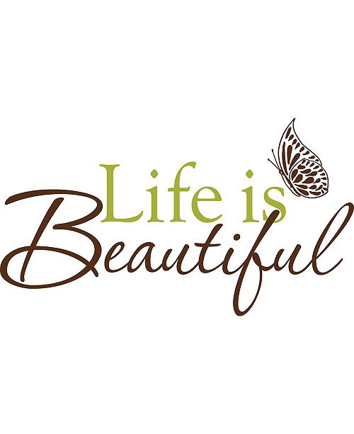 Brewster Home Fashions Life Is Beautiful Wall Quote & Reviews Wall