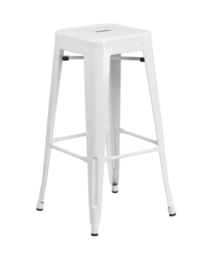 CLICKHERE2SHOP 30'' HIGH BACKLESS METAL INDOOR-OUTDOOR BARSTOOL WITH SQUARE SEAT
