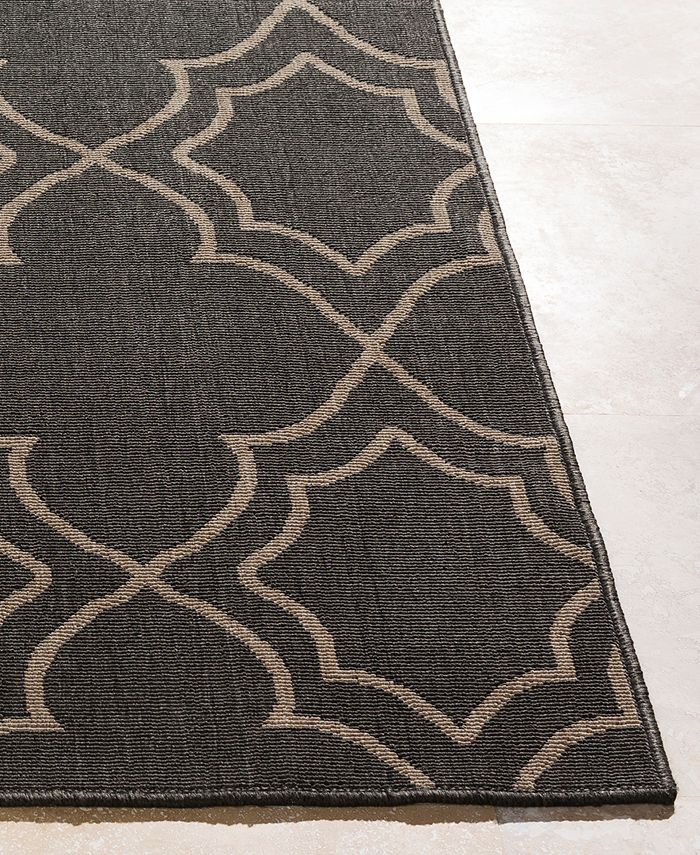 Surya - Alfresco ALF-9590 Black 5'3" x 7'6" Area Rug
