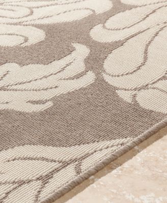 Alfresco ALF-9616 Camel 8'9" Square Area Rug, Indoor/Outdoor