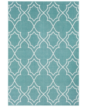 Surya Alfresco Alf-9653 Teal 2'3in x 4'6in Area Rug, Indoor/Outdoor