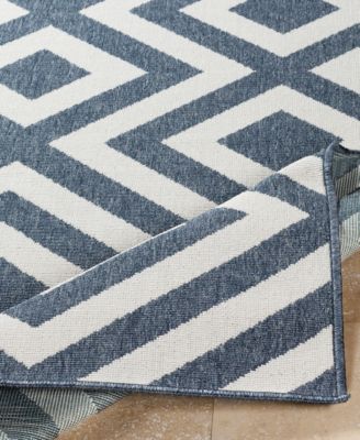 Alfresco ALF-9657 Charcoal 8'9" Round Area Rug, Indoor/Outdoor