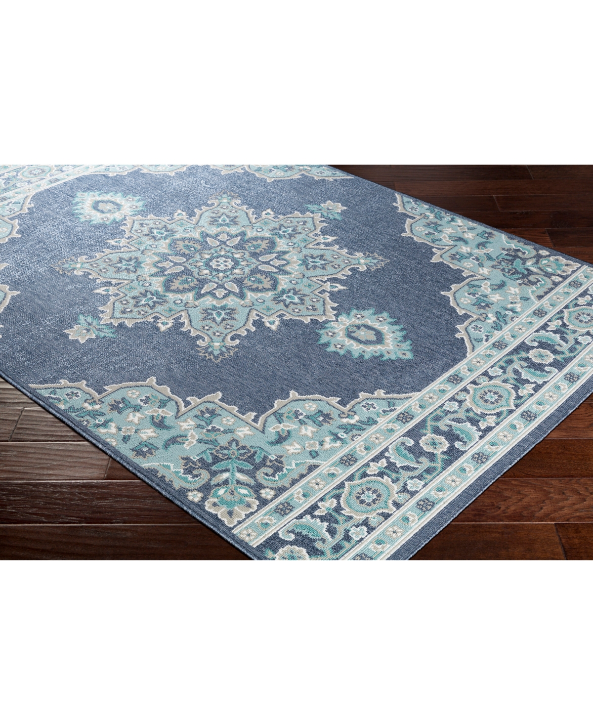 Livabliss Alfresco Alf-9670 Charcoal 6' x 9' Area Rug, Indoor/Outdoor