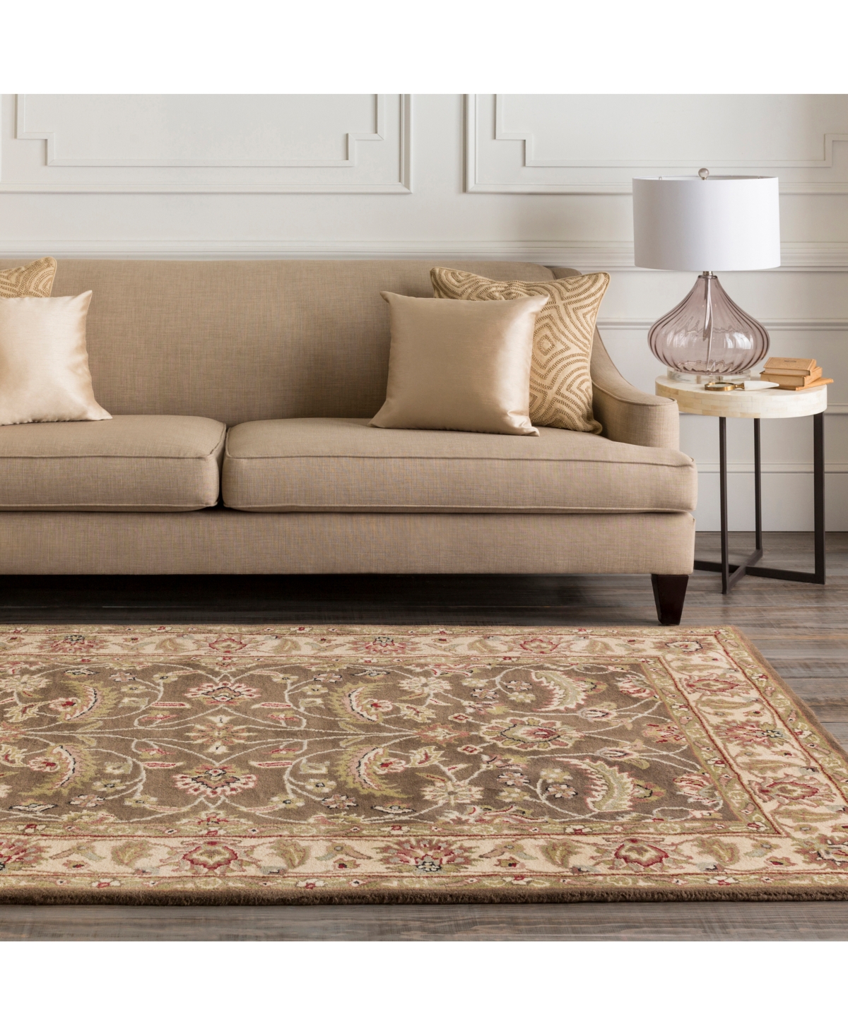Livabliss Caesar Cae-1003Oval Area Rug - Dark Brown