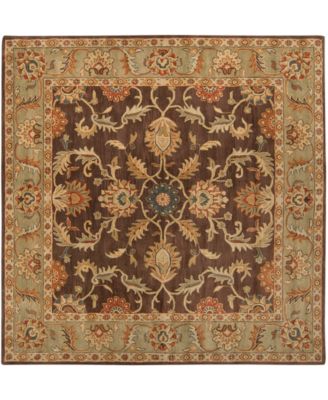 Livabliss - Caesar CAE-1009 Dark Brown 8' Square Area Rug