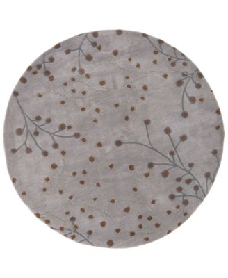 Livabliss - Athena ATH-5055 Medium Gray 6' Round Area Rug