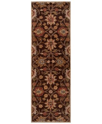 Livabliss - Caesar CAE-1051 Dark Brown 2'6" x 8' Runner Area Rug