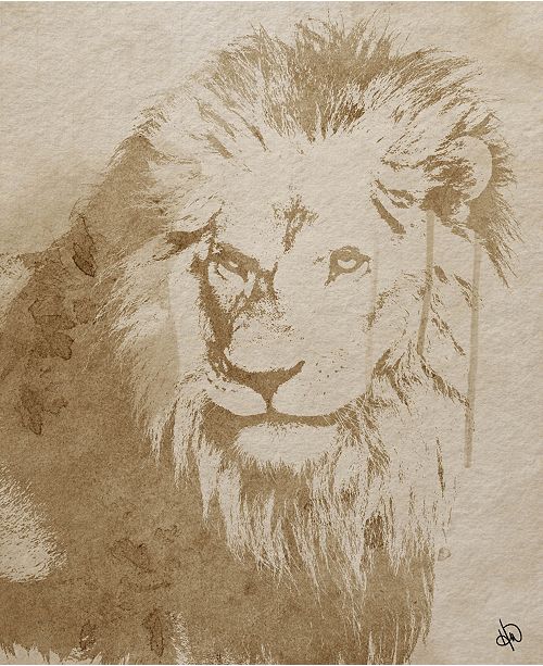 Creative Gallery Watercolor Lion 16 X 20 Canvas Wall Art Print