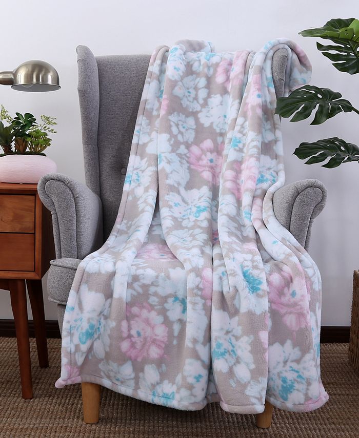 Berkshire Blanket & Home Co.® Peony Print PrimaLush™ Throw Macy's