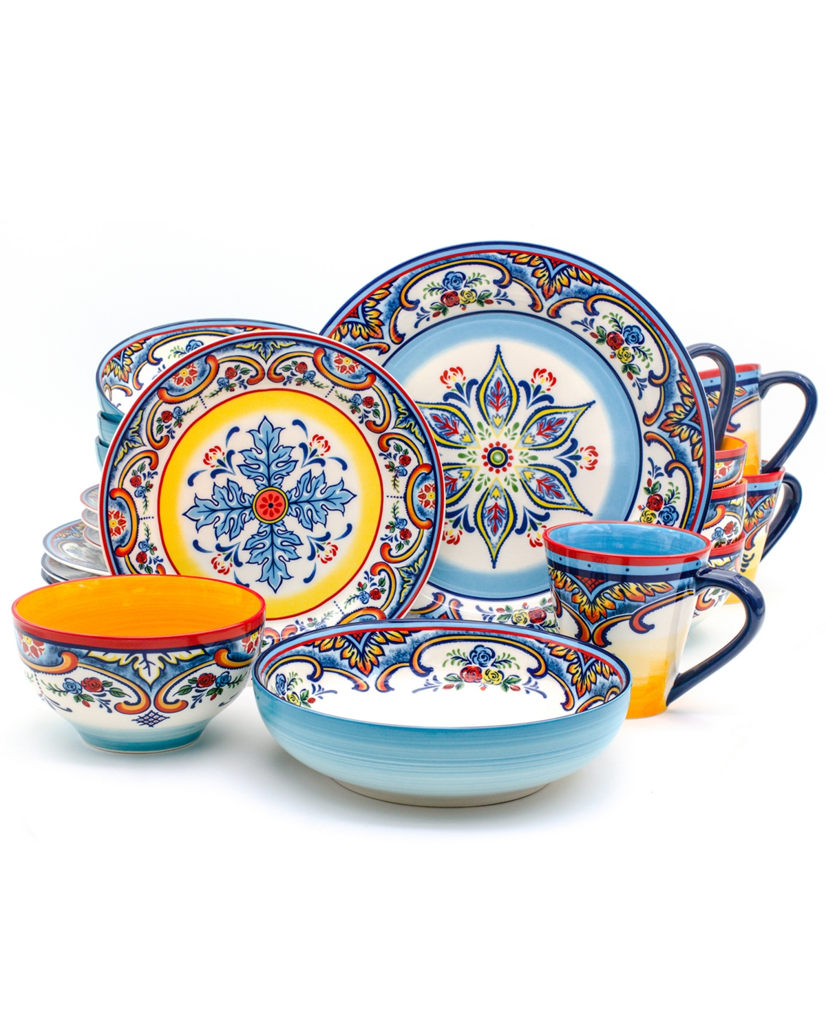 Zanzibar 20 Piece Stoneware Dinnerware Set - Multicolor