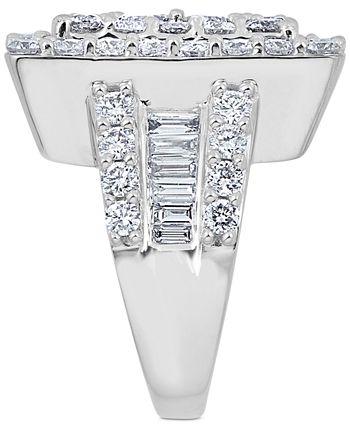 Macy s Diamond Square Cluster Ring 4 ct. t.w. in 14k White Gold