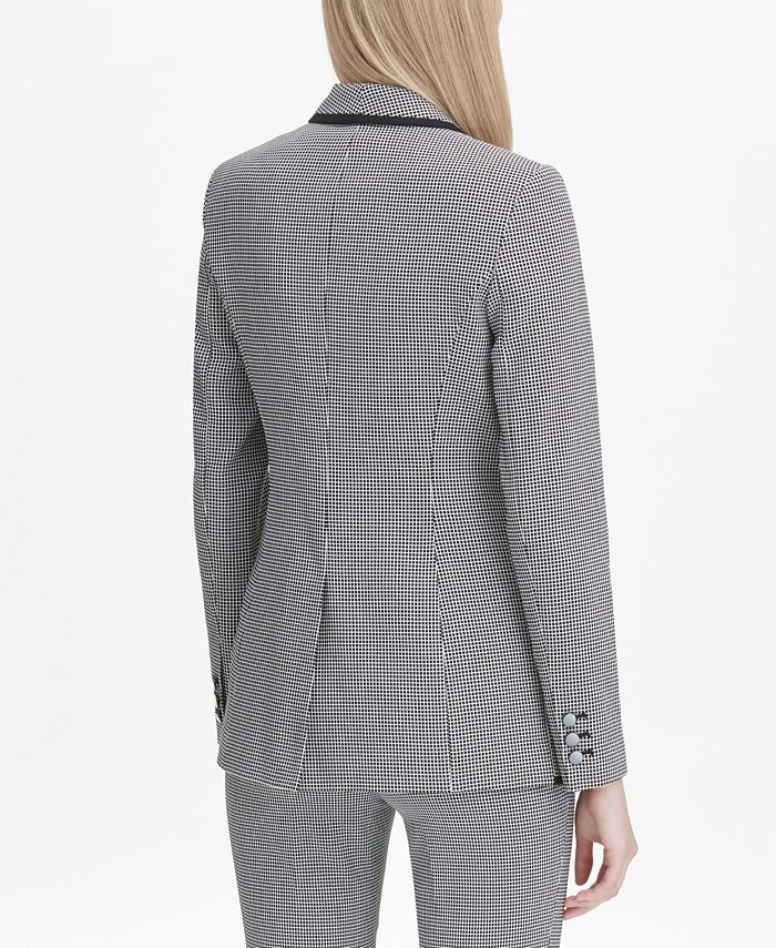 Calvin Klein Printed One-Button Blazer - Macy's