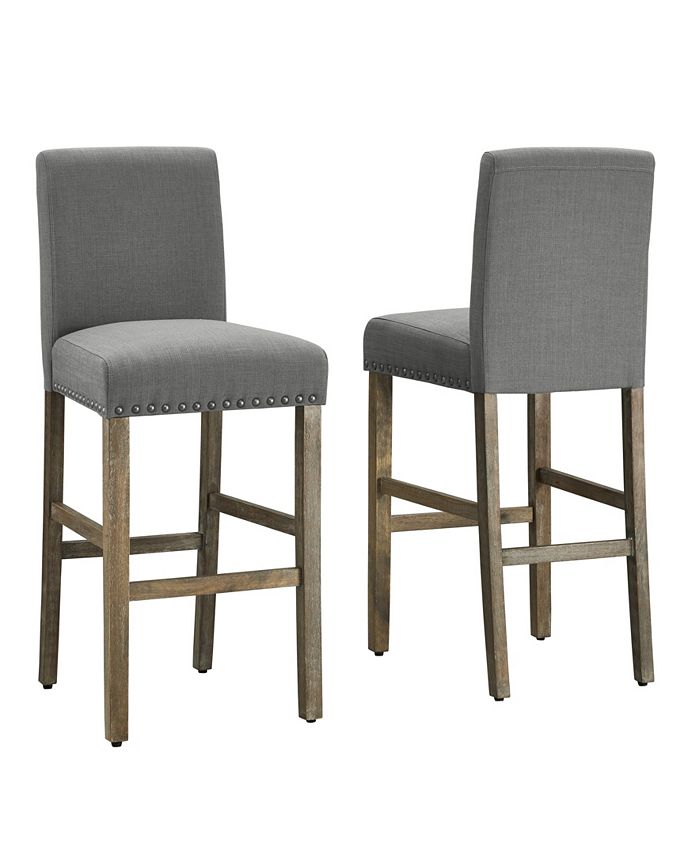 Dwell Home Inc. Madrid Nail Head Bar Stool, 2 Pack Macy's