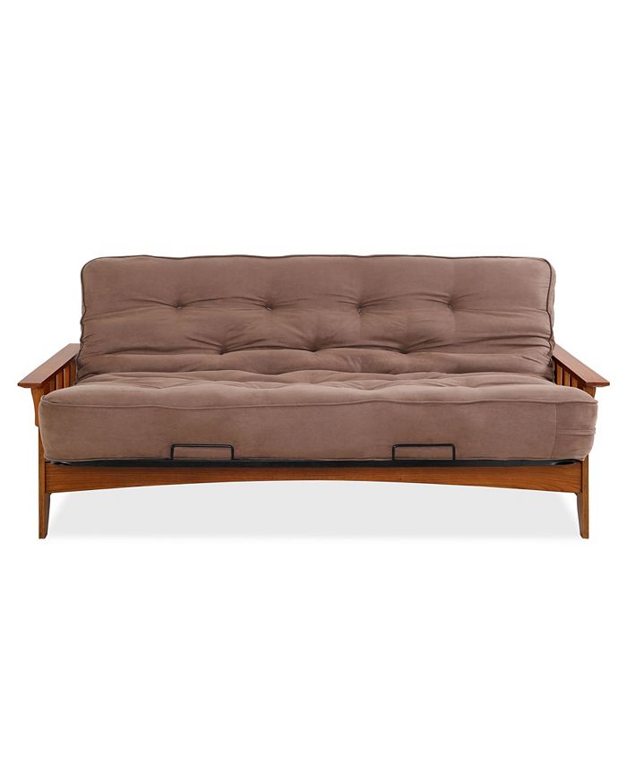 Dwell Home Inc. Seattle Vintage Oak Futon Frame with 6" Innerspring