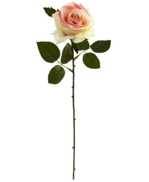 Nearly Natural 18" Rose Artificial Flower, Set Of 24 In Light Pink