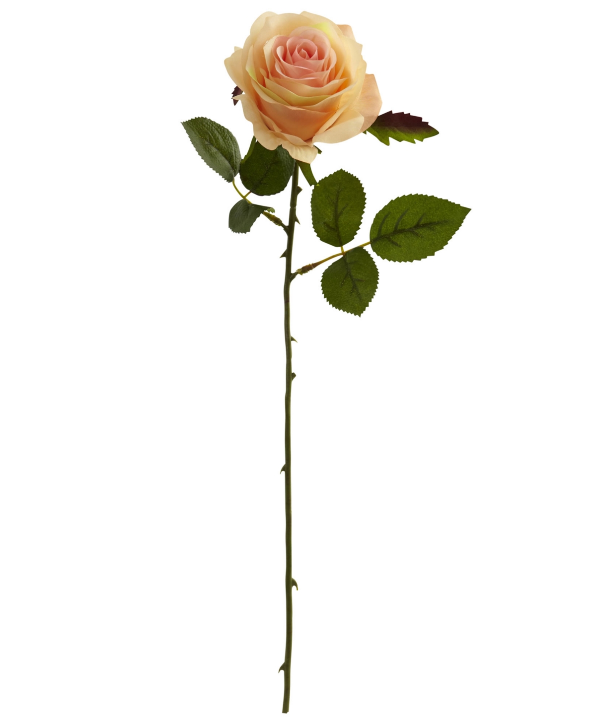 Nearly Natural 18" Rose Artificial Flower, Set of 24 - Peach