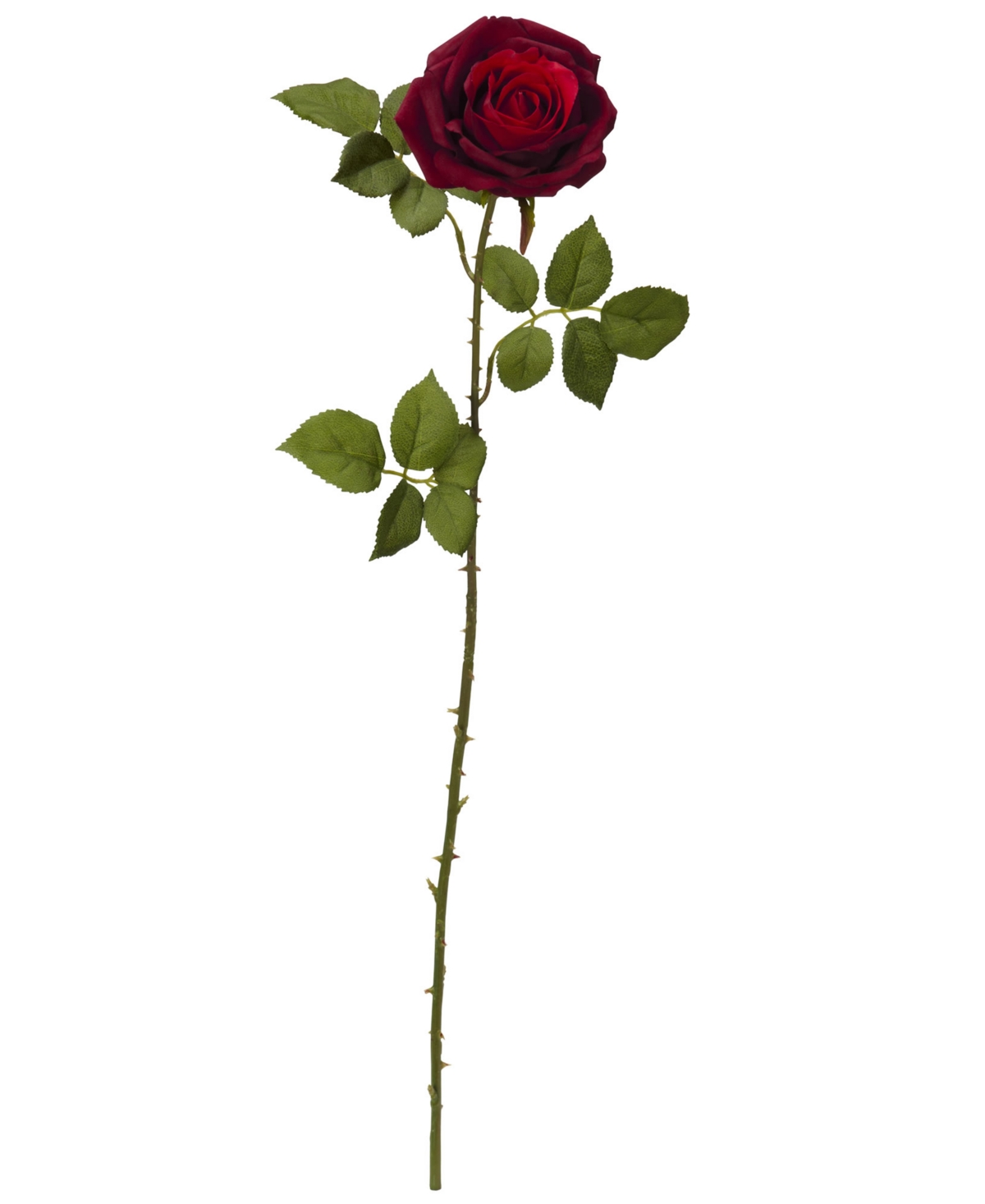 33" Elegant Red Large Rose Artificial Flower, Set of 6 - Red