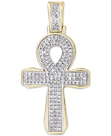 Men's Diamond Ankh Cross Pendant (1/2 ct. t.w.) in 10k Gold