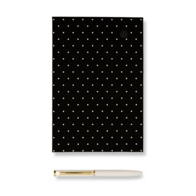 Kate Spade - KSNY Loose Note Holder With Pen Black Dots