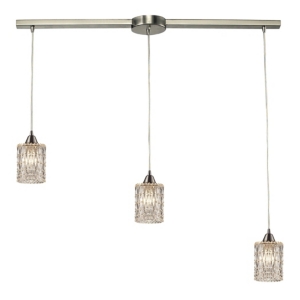 Kersey Collection 3 light pendant in Satin Nickel