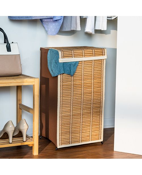 Honey Can Do Wicker Corner Laundry Hamper & Reviews Cleaning