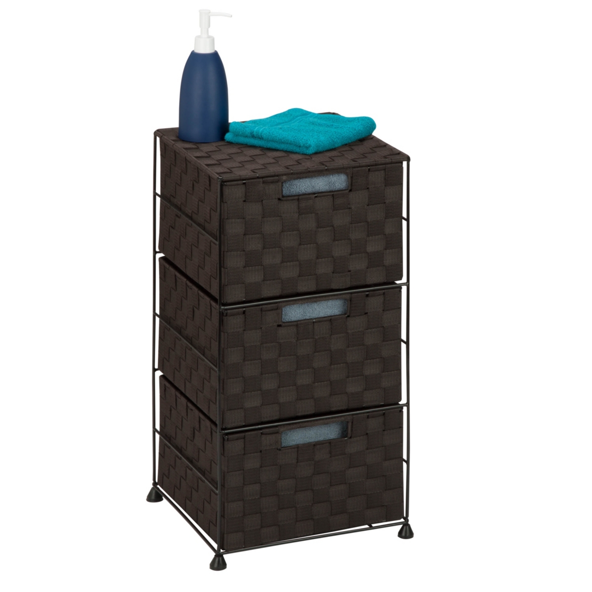 Honey-Can-Do Tall and Narrow Stackable Storage Drawers Brown