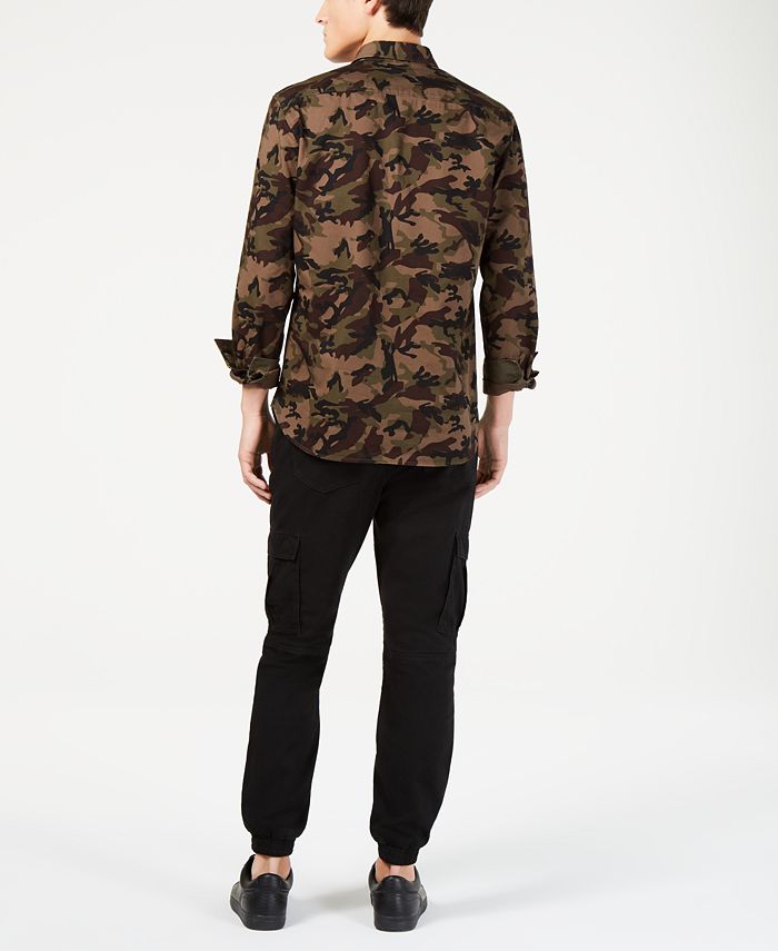 American Rag Men's Camo Shirt Red Size Large