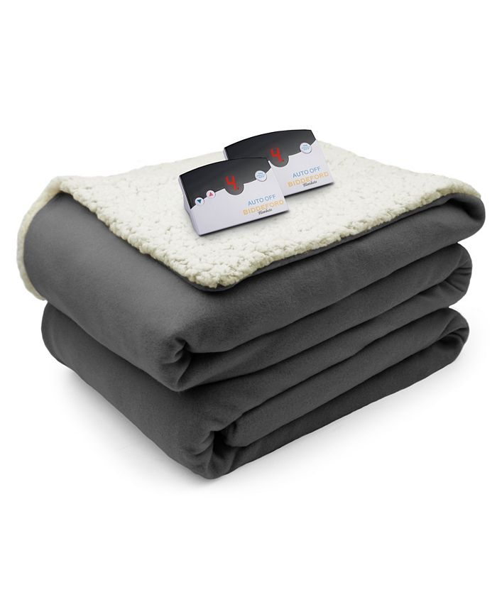 Biddeford Electric Comfort Knit Fleece/Sherpa Queen Blanket & Reviews