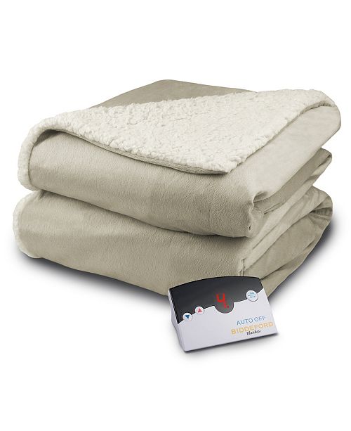 Biddeford Electric Micro Mink Sherpa Twin Blanket Reviews Blankets Throws Bed Bath Macy S