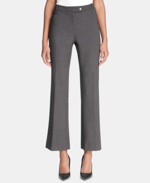 Calvin Klein Modern Fit Trousers In Charcoal Gray
