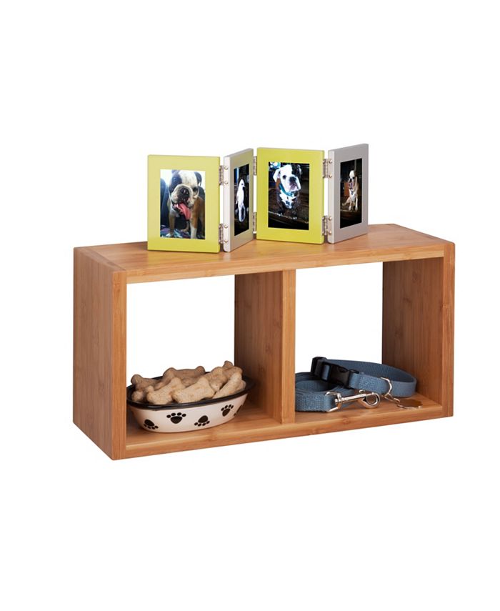 Honey Can Do Bamboo Double Cube Wall Shelf Macy's